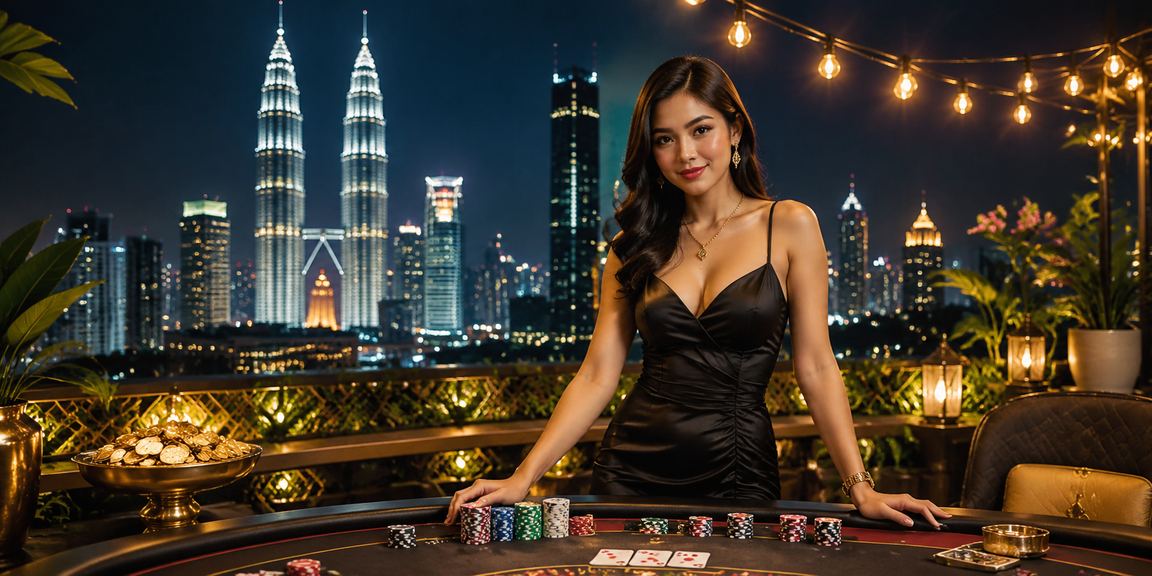 Suasana permainan kasino Teen Patti bergaya Melayu di Kuala Lumpur